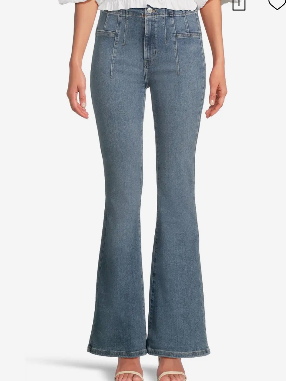 We The Free People Size 30 Jayde High Waist Blue Flare Jeans